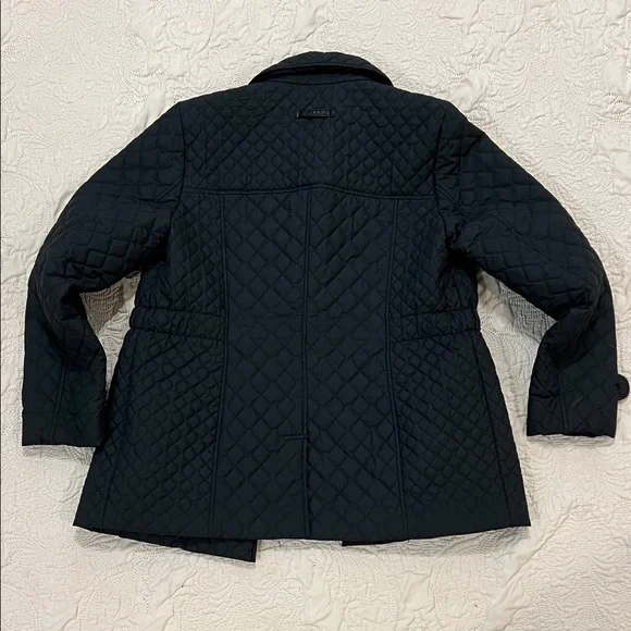 Lands' End Black Quilted Button-Up Jacket - Picture 7 of 8